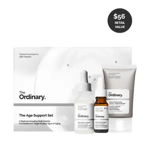 The Ordinary Age Support Set - 3-Step Anti-Aging Skin Regimen with Multi-Peptide + HA, Multi-Peptide Eye Serum, and Natural Moisturizing Factors + PhytoCeramides | Skincare Set