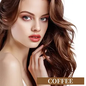 Coffee 500ML Large Capacity Hair Dye Cream, Three-In-One Haircare Shampoo Formula, Herbal Gentle, Even Coloring, Natural Look