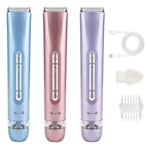 Rose Gold Dual-Head Electric Shaver, Ipx7 Waterproof, Pain-Free Hair Removal, Full Body Use, Intimate, Armpit, Bikini Line Trimmer