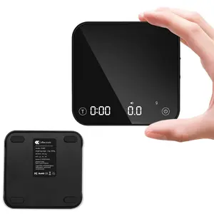 Mini Coffee Scale with Timer 0.1g/2000g Rechargeable Automatic Precision Espresso Scale