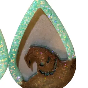 oogie boogie teardrop earrings made of resin