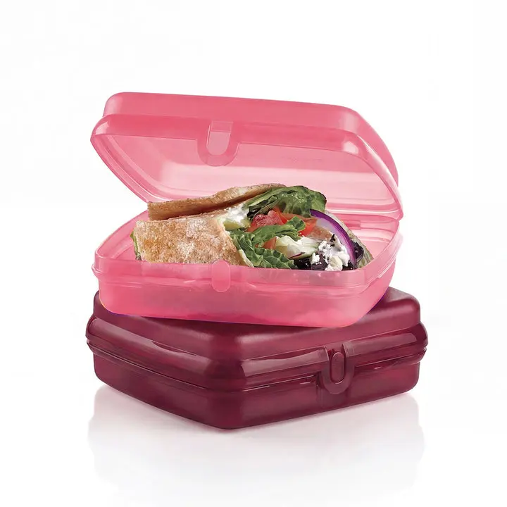 Tupperware Sandwich Keepers - 2 Easy-Open Lunch Containers for all ages.