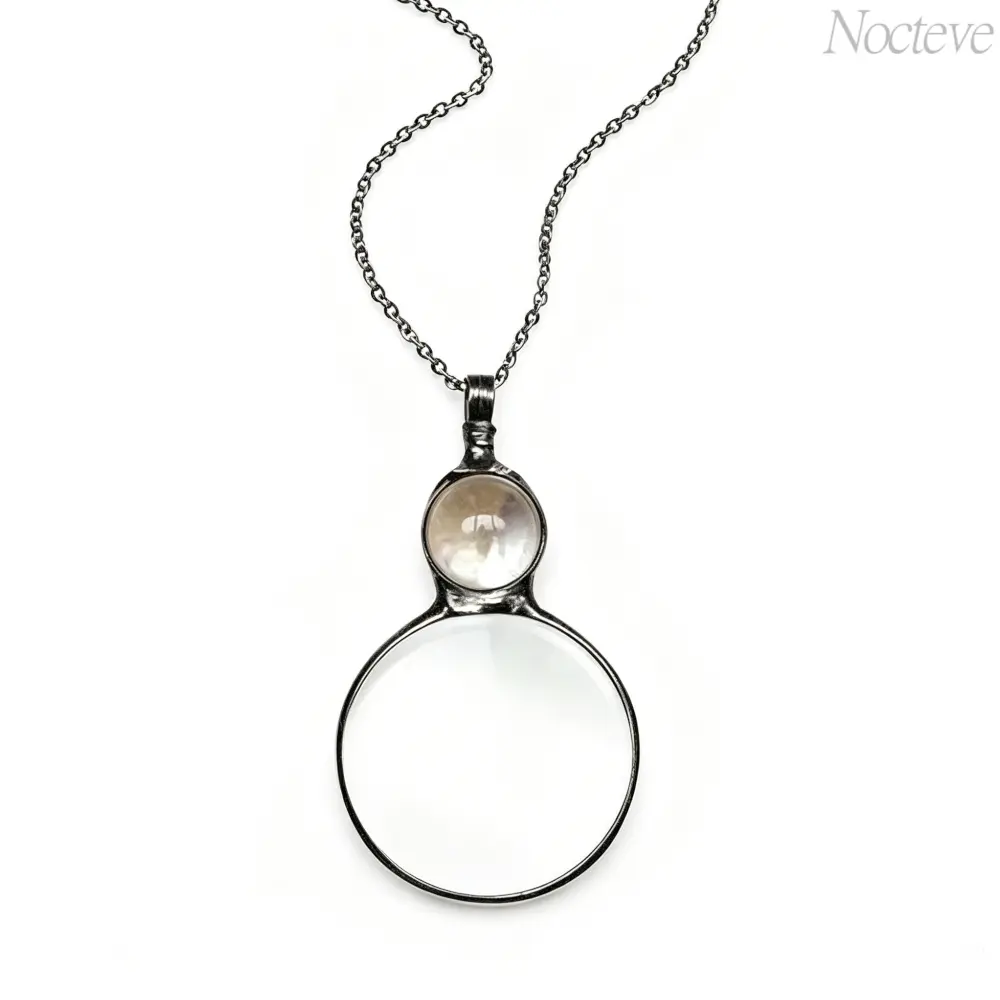 Vintage Glass Lens Magnifying Glass Necklace - Women's Functional Magnifier, Lightweight and Versatile Mother’s Day Gift, Reading Aid for Books, Menus, Labels, Daily, Elegant, Female, Grandma