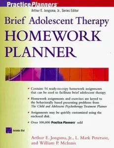 USED-Brief Adolescent Therapy Homework Planner (PracticePlanners) by Arthur E. Jongsma Jr. (Paperback)