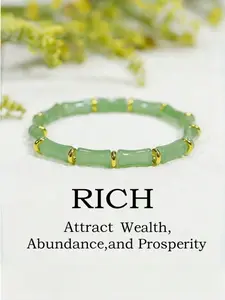 Women's Bamboo Knot Bracelet with Crystal Beads & Partition, Exquisite Beading Craftsmanship, Perfect for Daily Wear or Gifts, Pretty Bracelet