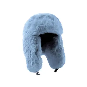 Ajaya Baby Blue Faux Fur Trapper Hat