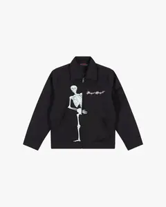 Funeral Apparel Peek A Boo Jacket – Black Streetwear Fashion Cotton Polyester Jacket for Menswear & Women