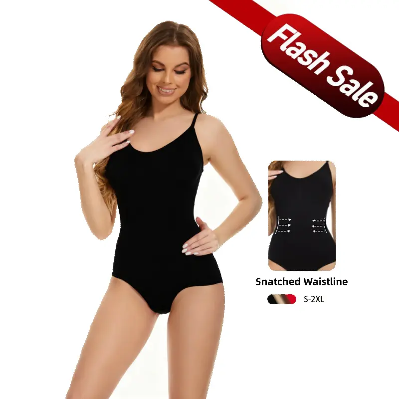 VVL Women's Sleeveless Seamless Tank Top Design Shapewear Bodysuit, Tummy Control Butt Lifting Top Smoothing and Comfortable Womenswear