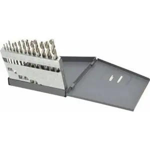 Hertel 1/16 to 1/4", 118° Point, Bright Finish, High Speed Steel Jobber Length Drill Bit Set 13 Piece, Standard Point, Straight Shank