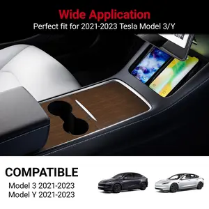 For Tesla Model 3 Y 2021-2023 ABS Ultra Thin Center Console Panel Protective Cover Car Interior  Decoration Sticker Accessories