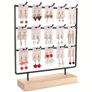 Single wooden earring display stand, suitable for retail, earring stand, bead pagoda