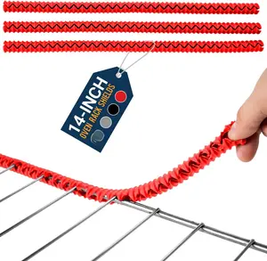 Oven Guards for Racks by Lindas  (3 Pack) - Heat-Resistant Rack Protectors Shield, Prevents Burns & , Easy to Fit Design, -Have Kitchen Safety 14 Inches Long (Red)