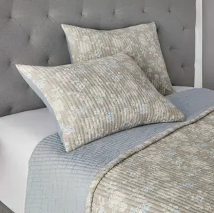 Garment Wash Adult Matelasse 2 Piece Standard Queen Shams Set - Printed