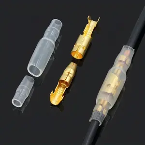 20-Pack 4.0mm Brass Male & Female Motorcycle Connector Sockets, Plug-in Classic Terminals for 1.0mm-2.5mm Cable Wire, Room Electrical Hard Wiring, <36V Operating Voltage, No Battery Required