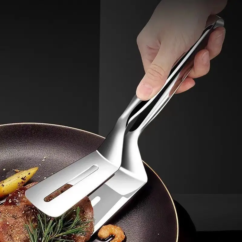 Multifunctional Stainless Steel Serving Tongs for Buffet Fish Frying Bread Steak Salad and Dessert - Kitchen Tools for Effortless Food Prep and Presentation