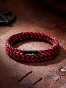 Men's Multicolor Braided Wrap Bracelet, Multi-Layered Charm Wristband, Alloy Buckle, Minimalist Jewelry, Stylish Accessory, Braided Bracelets