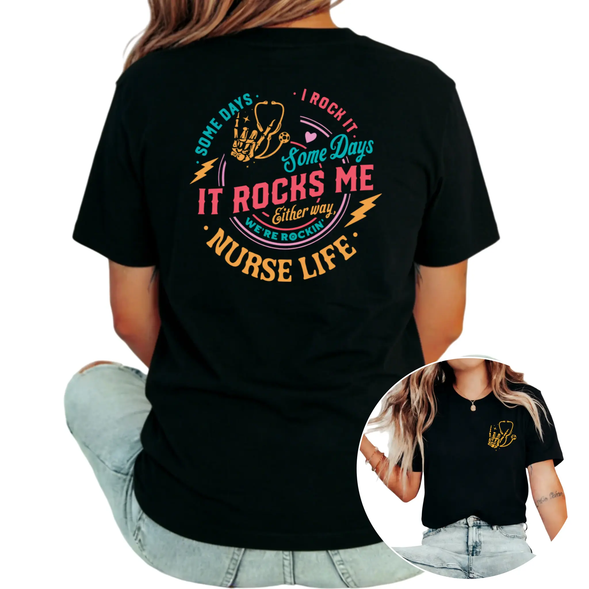Nurse Shirt for Women Nurse Life Graphic T Shirt Inspiration Nurses Gift Oversized Tee Tops