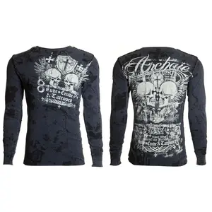 Archaic by Affliction Men's Cotton Thermal T-Shirt, Menswear Top for Casual Wear