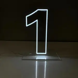 Number 1 Neon Light - Sleek Minimalist Design for Modern Elegance in Homes Offices & Event Spaces