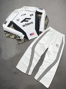 Men & Women Long Sleeve Top and Pants Set, Casual Fitted, Comfortable Street Style, All Seasons Wear, Trendy Urban Look, Outfit