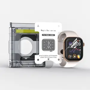 2 PCS  Tempered Glass Screen Protector with Quick-Install Magic Box for Apple Watch  49/46/45/44/42/41/40mm - 9H Scratch Resistance Oil/Water Repellent HD Clear Universal Fit for Multiple Models - Easy Installation No Skills Required