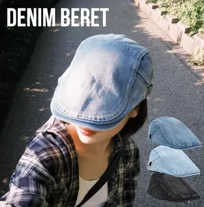 Korean retro short brim hat for women spring and autumn outdoor travel all-match small face fashionable octagonal hat