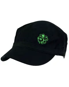 LIMITED EDITION Clover Logo Cadet Style - Distressed Black Adjustable Cap