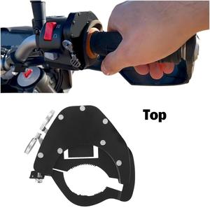 Adjustable Throttle Lock for Motorcycles - Cruise Control for Long Rides, Urban Commuting & All-Weather Riding - Stainless Steel Speed Limiter - Tool-Free Installation