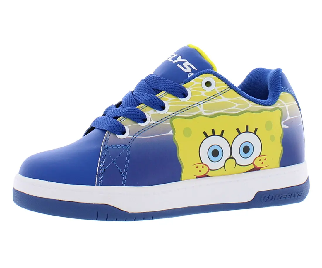 HEELYS Split Spongebob Boys' Colorful Sports Shoes, Kids' Trainer Footwear, Shoes Sneakers for Sports & Outdoor Activities, Outdoor Play, Cartoon, Spongebob Design, Casual Low Top, Playtime, Kids Size, Split Design, Fitness, Junior Fit, Casual Kid's Sneak