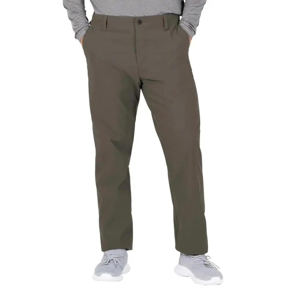 Gerry Men's Water Resistant Fleece Lined Stretch Pants with Zip Pockets and Adjustable Hem, Green (32W x 29L)