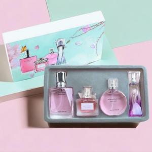 women's perfume set, 4 counts/set long lasting fragrance for women, elegant fragrance for daily wear, fashion perfume for party, daily clothing decor, mini perfumes rose perfume kits