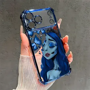 Character Butterfly Four Corner Airbag Anti-Collision Electroplated Soft&Flexible TPU Silicone Phone Case For iPhone 17 Pro Max AIR 16 15 14 13 12 11 Plus XSMAX Cases Durable|Shockproof|Full Camera Protection|Gift For Men Women