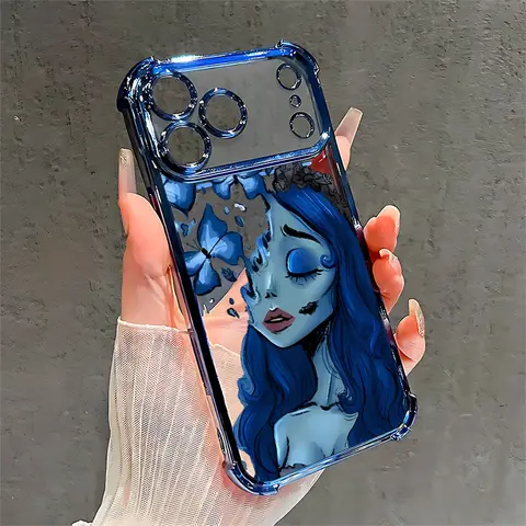 Character Butterfly Four Corner Airbag Anti-Collision Electroplated Soft&Flexible TPU Silicone Phone Case For iPhone 18 Pro Max 17 AIR 16 15 14 13 12 11 Plus XSMAX Durable|Shockproof|Full Camera Protection|Gift For Men Women summerwins tiktokshopbackto