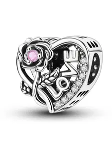 Heart Rose Bead Bracelet & Necklace Making Kit, DIY Beaded Bracelet, Fashionable Heart Shaped DIY Jewelry Accessories for Women, Multifunctional All-Season Style