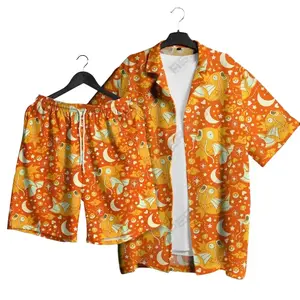 2026 Trend Funny Magikarp poke PKM Set Hawaiian Shirt Shorts - mon Breathable, Comfortable, Short Sleeves, Halloween, Summer Vacation, Perfect Gift for Him, Papa Tropic, Beach Trips Multicolor Top