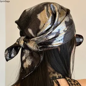 Retro hot girl silver headscarf female sweet cool personality versatile y2k high-end hip-hop hip-hop street dance scarf