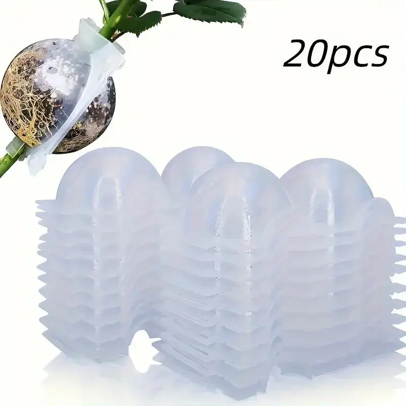 Plant High Pressure Reproduction Box, 20pcs/set Plastic Plant High Pressure Reproduction Box, Plant Rooting Ball, Garden Supplies for Home Garden