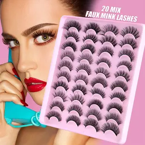 20 Pairs Lashes Wispy Eyelashes Cat Eye Faux Mink False Lashes Natural Look False Eyelashes Manga Lashes Strips 3D Volume Fake Eyelashes 4 Styles by Newcally Makeup Daily luxe lashliftkit