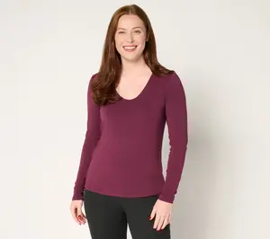 Joan Rivers Wardrobe Builders ButterSoft Long Sleeve Top