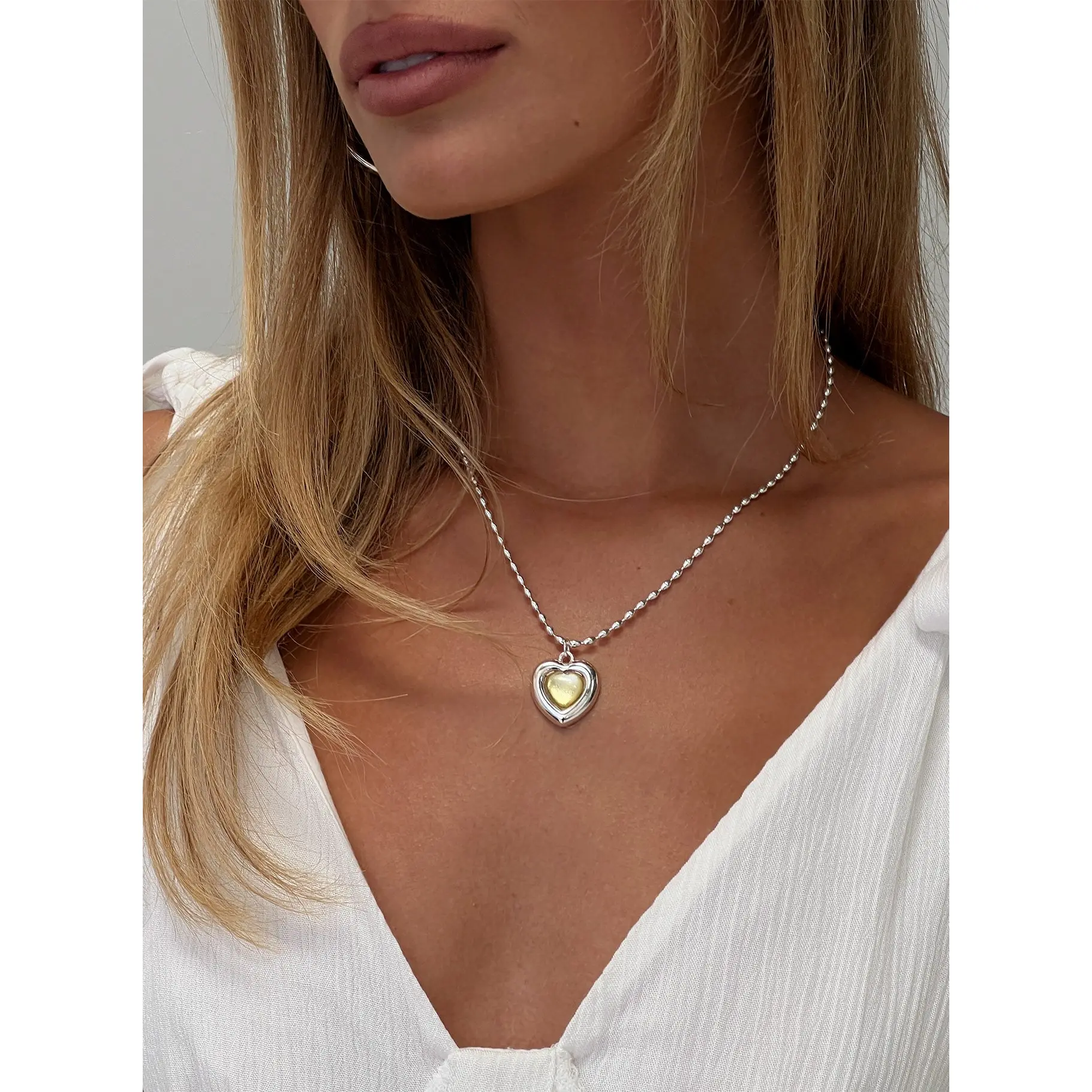 Wishes Granted Dainty Pendant Necklace Silver / Yellow