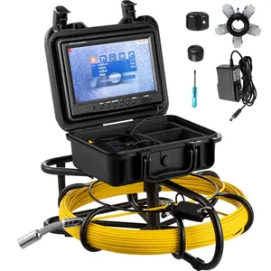 VEVOR Sewer Camera, 328ft/100m Cable, Waterproof IP68 Sewer Video Inspection Equipment, Drain Camera with 16 GB SD Card, DVR Function, 720P 9 LCD Monitor, LED LightsVEVOR Super Brand Day