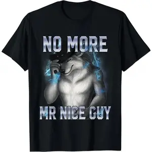Funny Alpha Wolf Meme T-Shirt |    Unisex Graphic Tee |     Sarcastic Humor Casual Wear for Men & Women