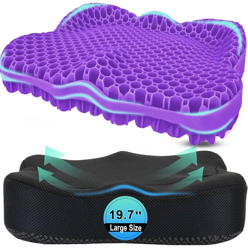 FABRICK × have a good time CUSHION Thick 19.7in Seat Cushion, Gel Seat Cushion for Long Sitting-For