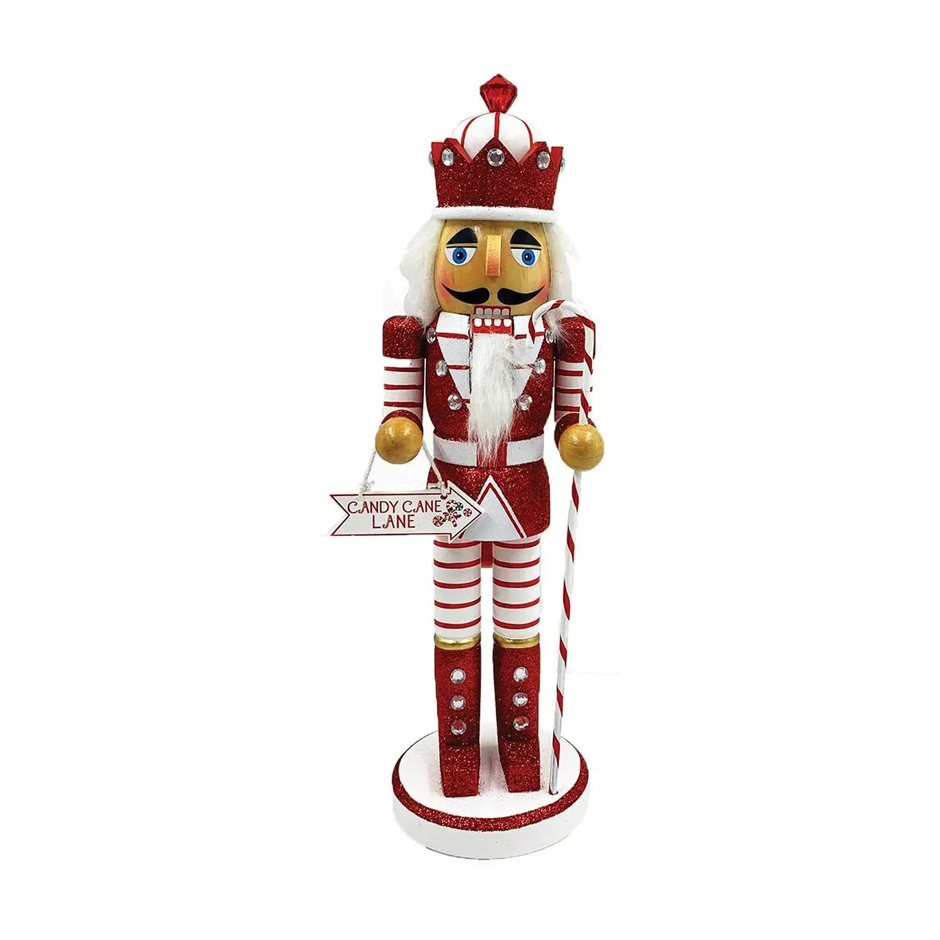 Santa's Workshop 14" Candy Cane King Nutcracker Santa's Workshop 14" Candy Cane King Nutcracker
