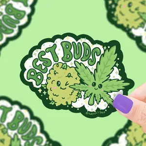 Turtle's Soup Best Buds Funny Friendship Pun Laptop Decal Vinyl Sticker Waterproof Dishwasher Safe Decor Decorative