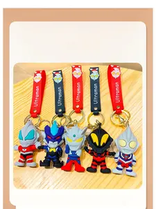 Cute Cartoon Ultraman Keychain, Creative Ultraman Figure Car Bag Pendant, Small Gift for Holidays, Fun Accessory for Kids and Fans