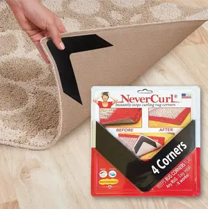 iPrimio NeverCurl V-Shape Rug Corner Gripper, Instantly Stops Curling, Essential Grip Accessory for Household Carpets