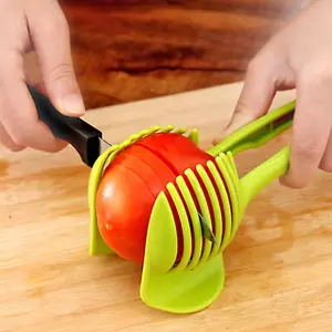 Multifunctional Fruit & Vegetable Cutter, Handheld Tomato Slicer, Vegetable Cutter, Fruit & Vegetable Utensils for Home Kitchen, Vegetable Cutting Slicer, Cover