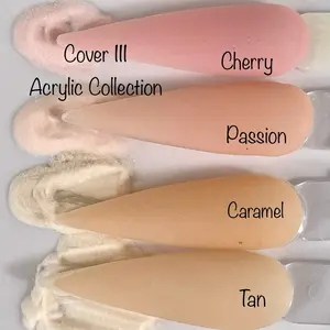 Maika's Nails 4 pc Acrylic Cover Collection 3 Cherry Color Nail Art Supplies