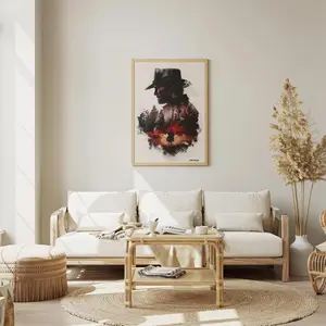 Arthur Morgan Portrait Unframed Wall Art Poster – Red Dead Redemption 2 |             Game Lovers’ Wall Print Collection |             Gaming Character Decor for Living Room, Bedroom & More(Note: Frame shown for display only)